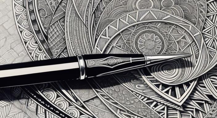 Intricate Pen and Ink Zentangle Art