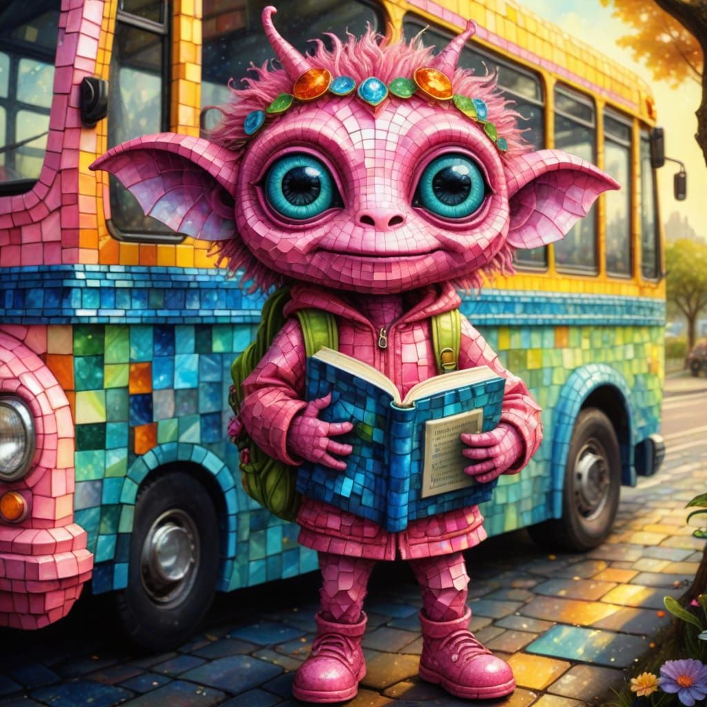 Mosaic Monster Headed To School