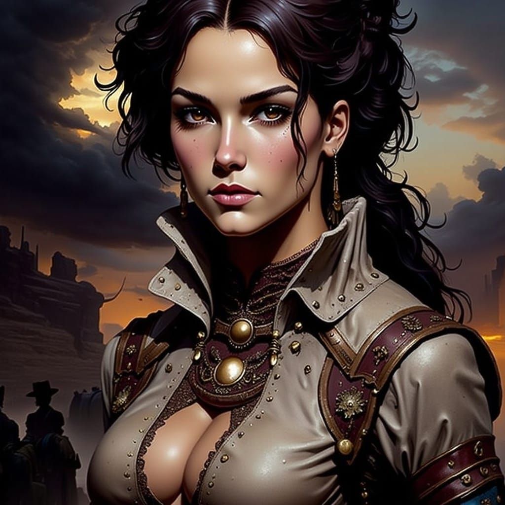 Evocative Old West Scene Generated by AI