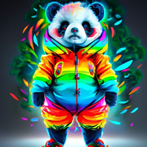 Adorable Chibi Panda Portrait in Digital Art Style