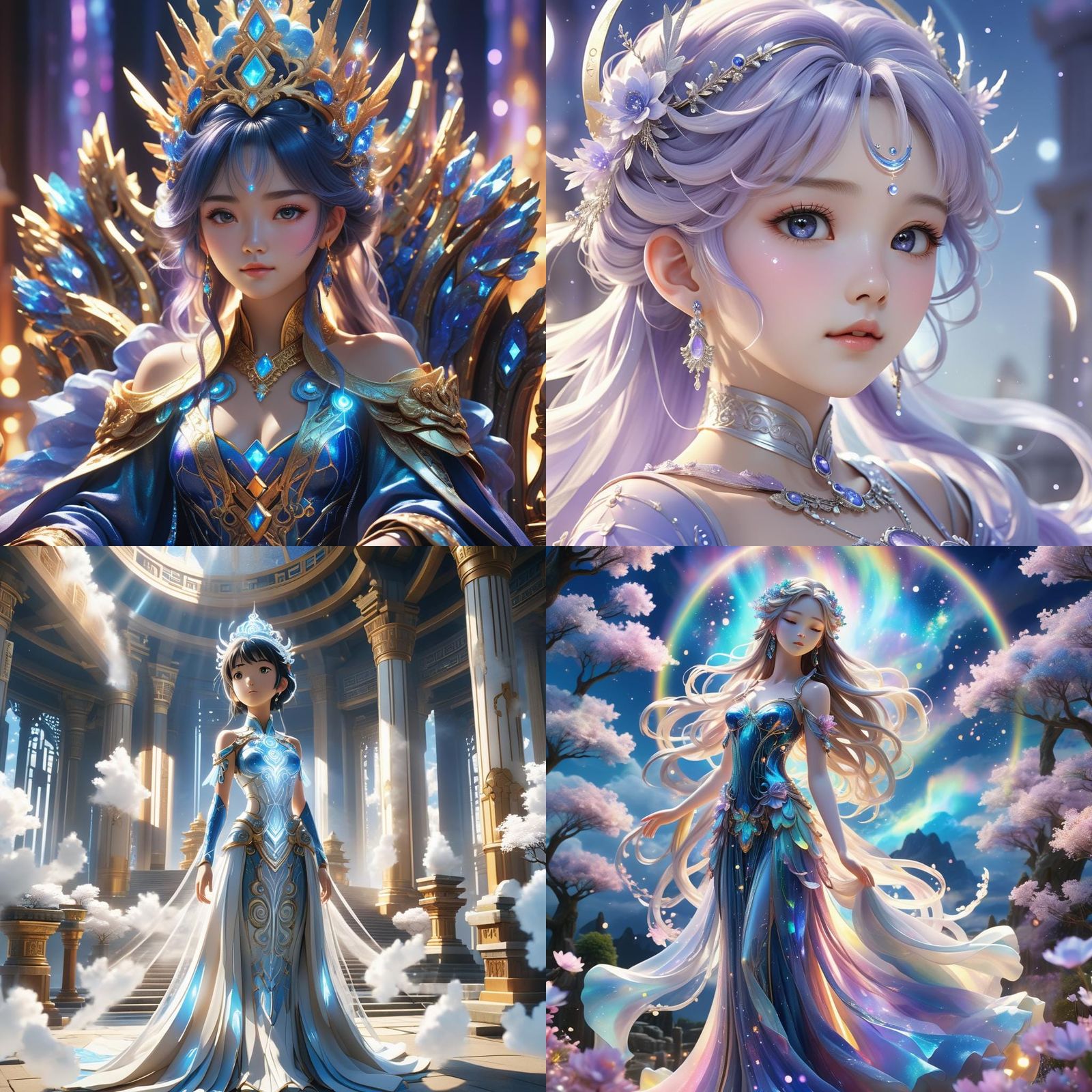 Anime Goddess Saph in Detailed 3D Render