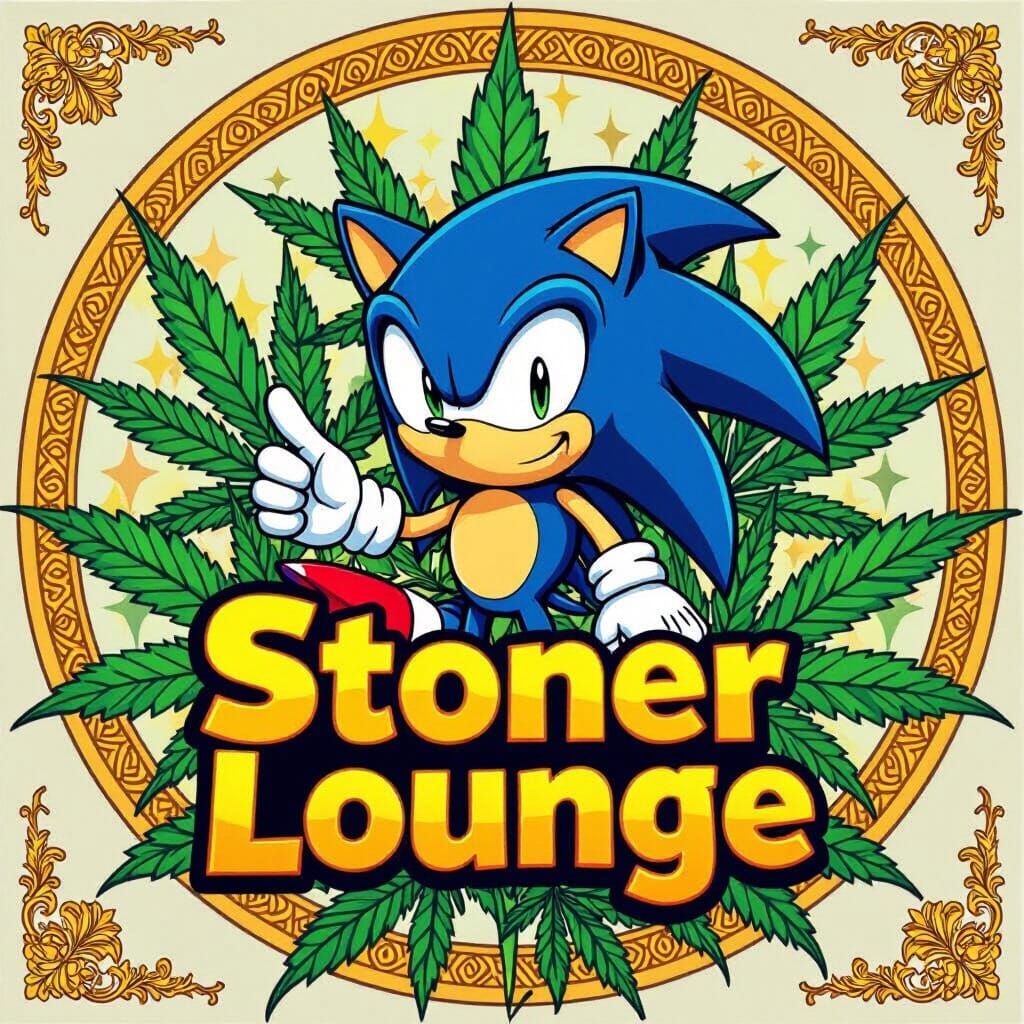 Sonic the Hedgehog Cannabis Cartoon Graphic