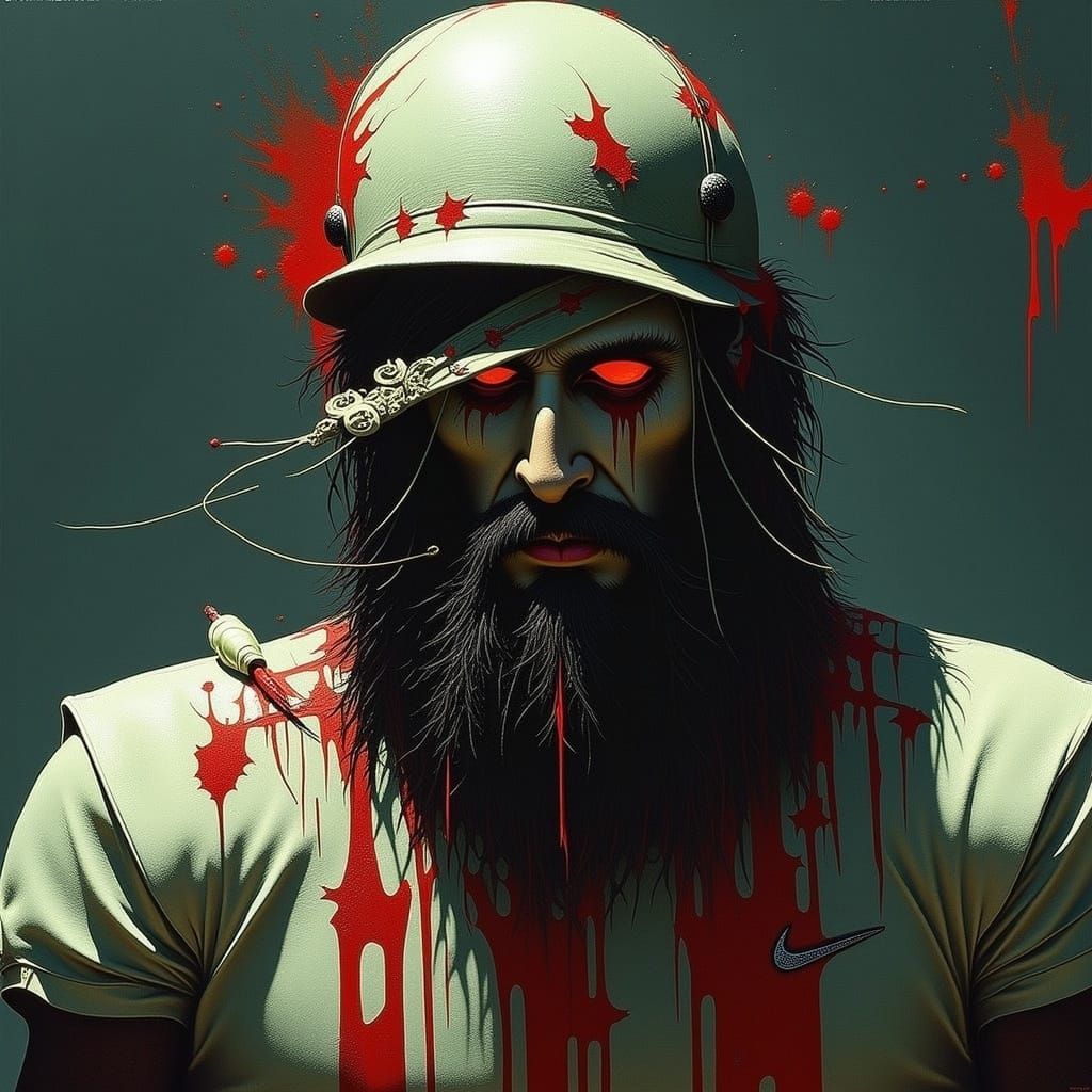 Eerie Fusion of Rust and Fangs on Gridiron