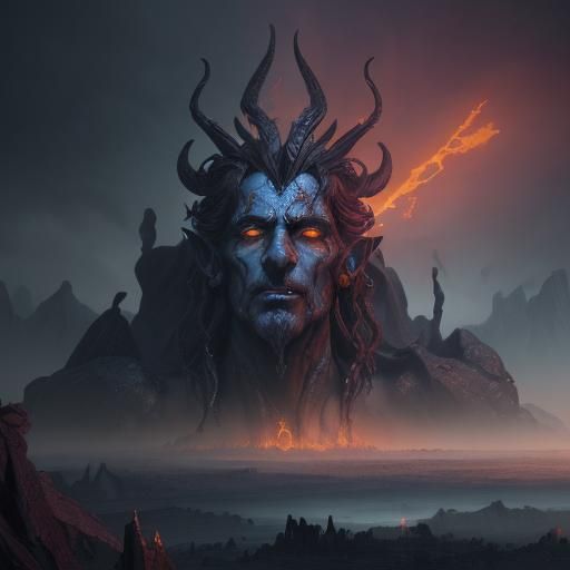 Detailed Matte Painting of Hades, Greek God