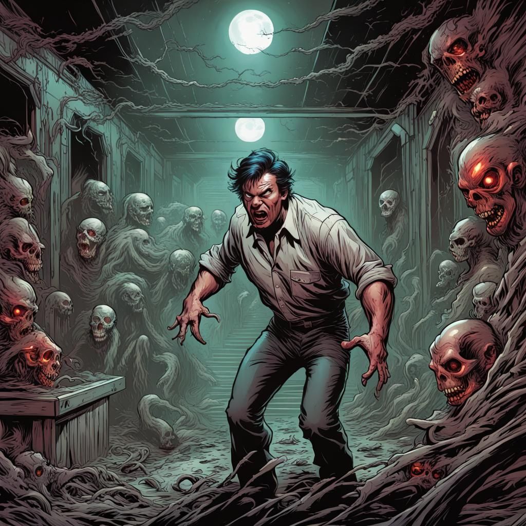 Furious Telekinetic in Comic Book Art Style