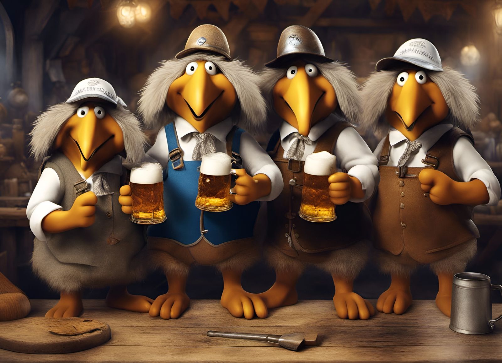 Wombles Clear Up Oktoberfest in Photorealistic CGI