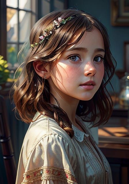 Child's Sunrise Faith: An Emily Dickinson-Inspired Image