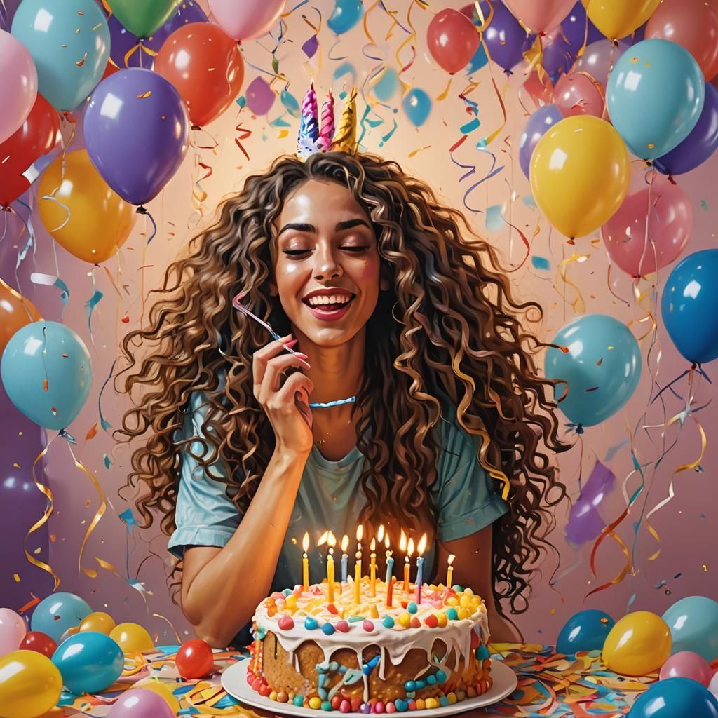 Birthday Celebration for Krisha in Expressive Conceptual Art