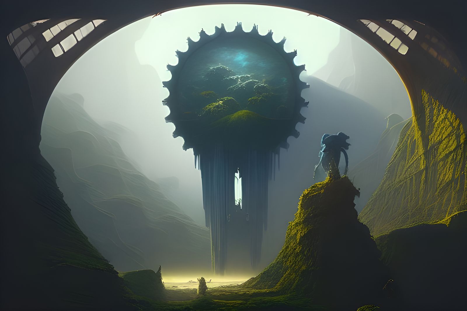 Futuristic Neo-Utopia: A Surreal Digital Illustration