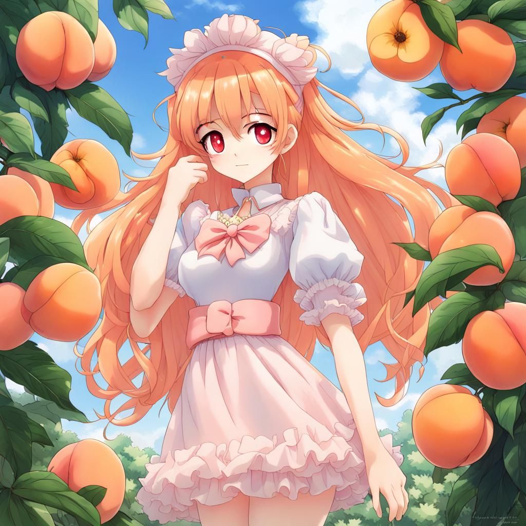 Girl in Peach Dress, Anime Key Visual