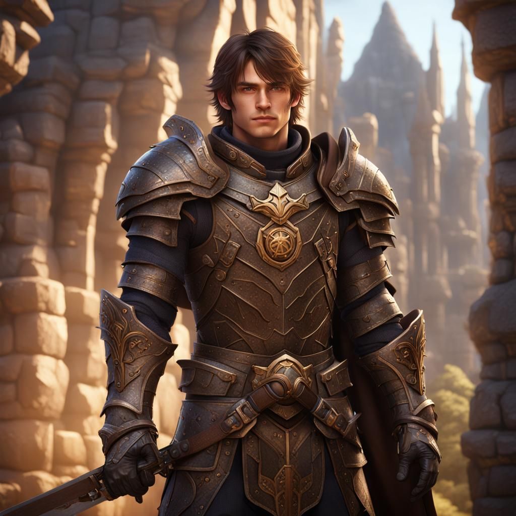 Armored Teenage Boy Fantasy Concept Art
