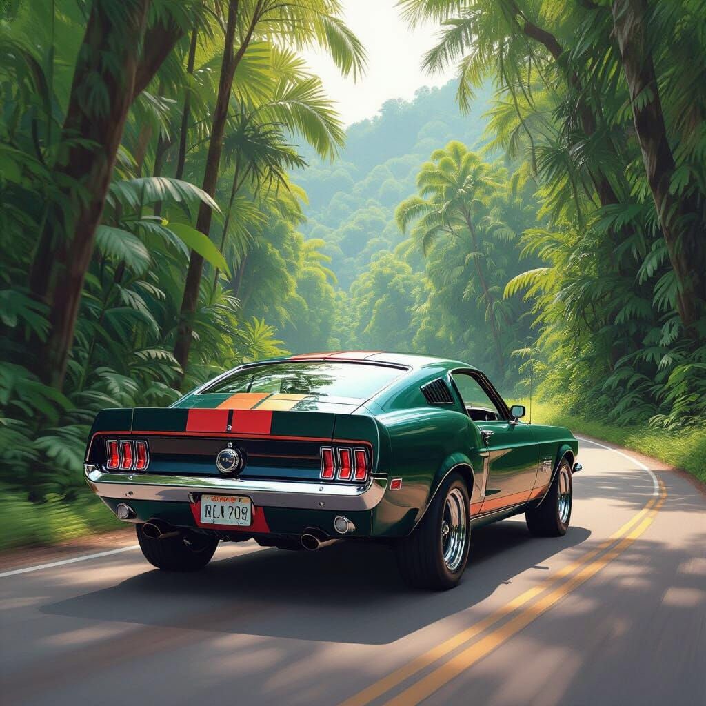 Ford Mustang Boss 429 on Jungle Road