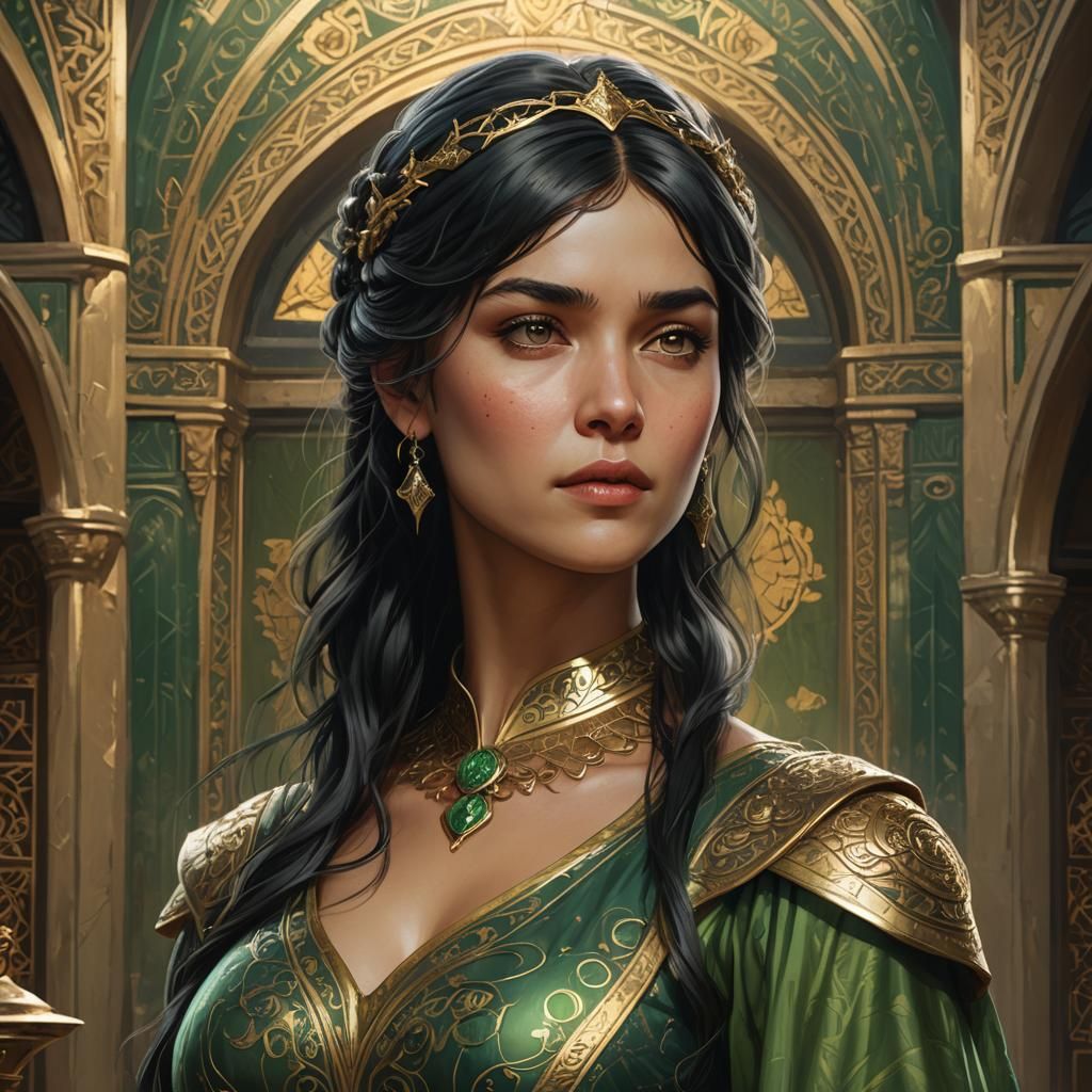 Martell Woman Portrait in Hyperdetailed Digital Art