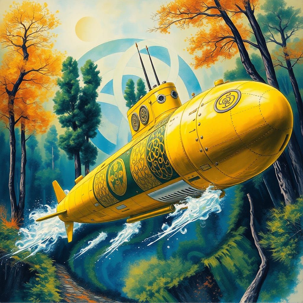 Yellow Submarine Bursts from Celtic Metal Cover