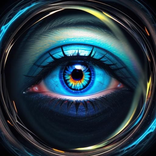 Surreal Eye Surrounded by Eyes, Point-of-View