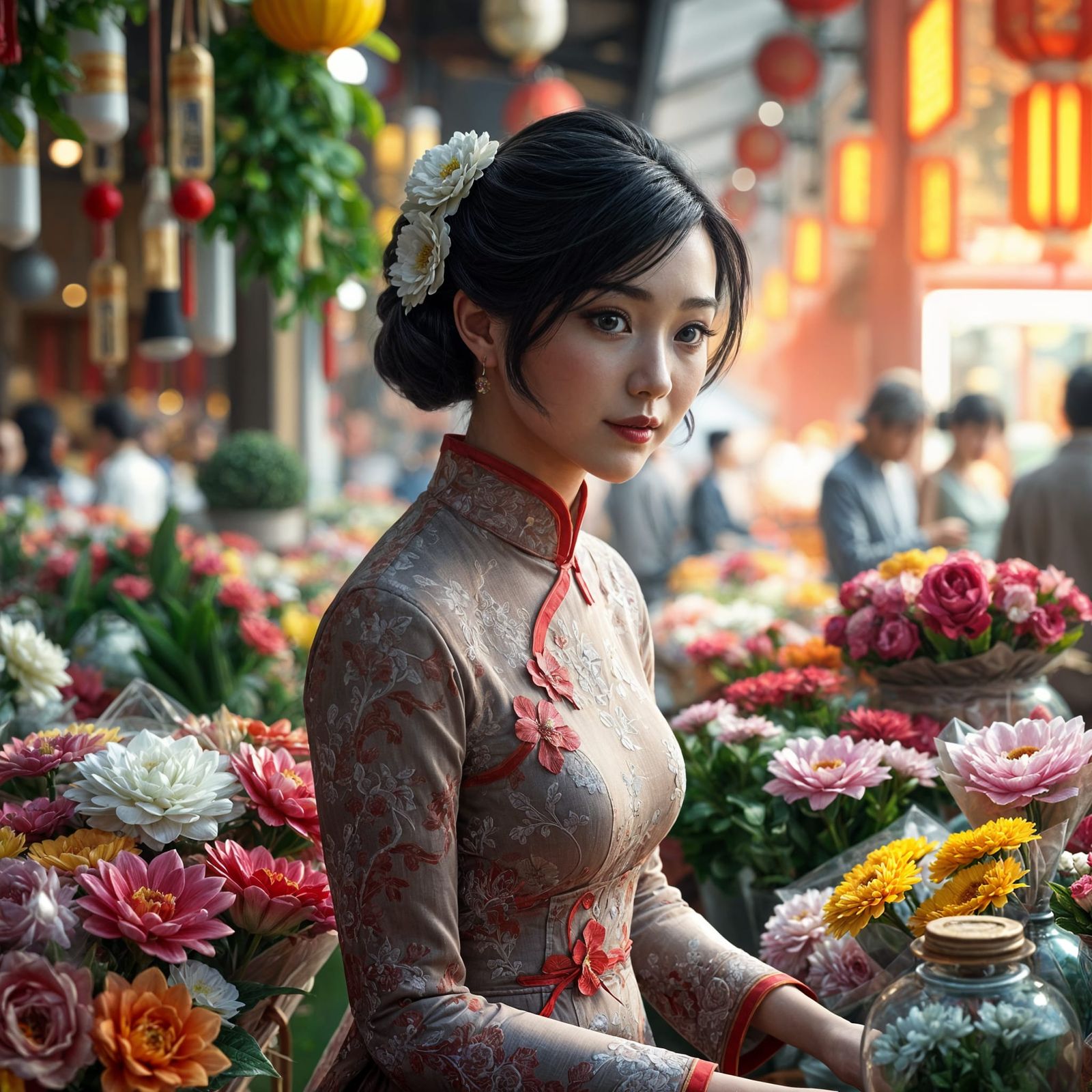 Guanzhou Flower Market: 3D Anime Art