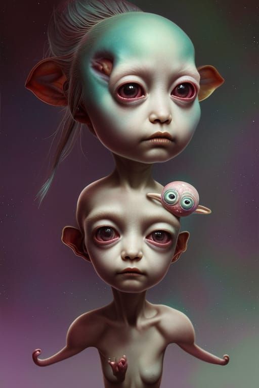 Intricate Alien Portrait in Ultra-Realistic Style