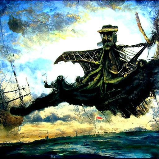 Flying Dutchman in Graphic Novel Style