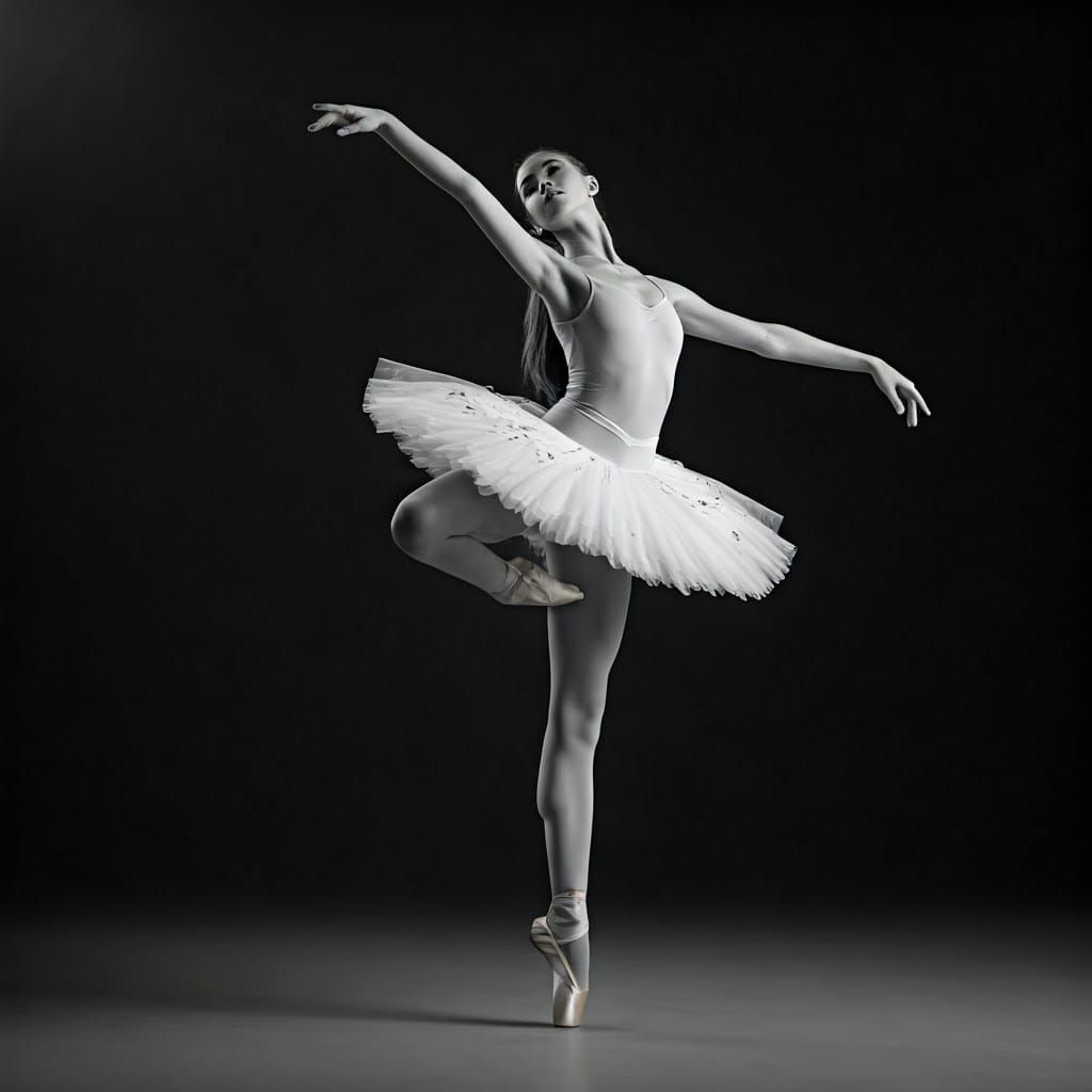 Classic Ballerina in Elegant Repose