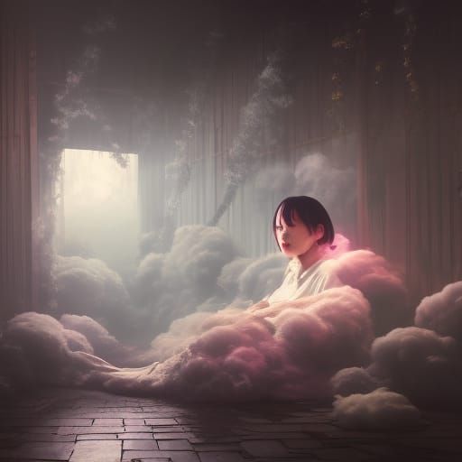 Enchanted Secret Garden in Fine Art Photography Style
