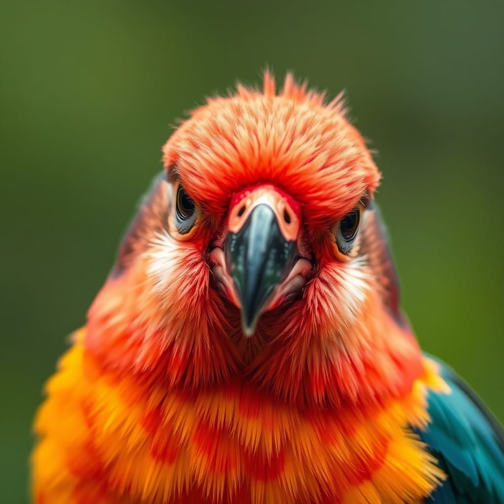 Striking Close-Up Portrait of a Colorful Bird