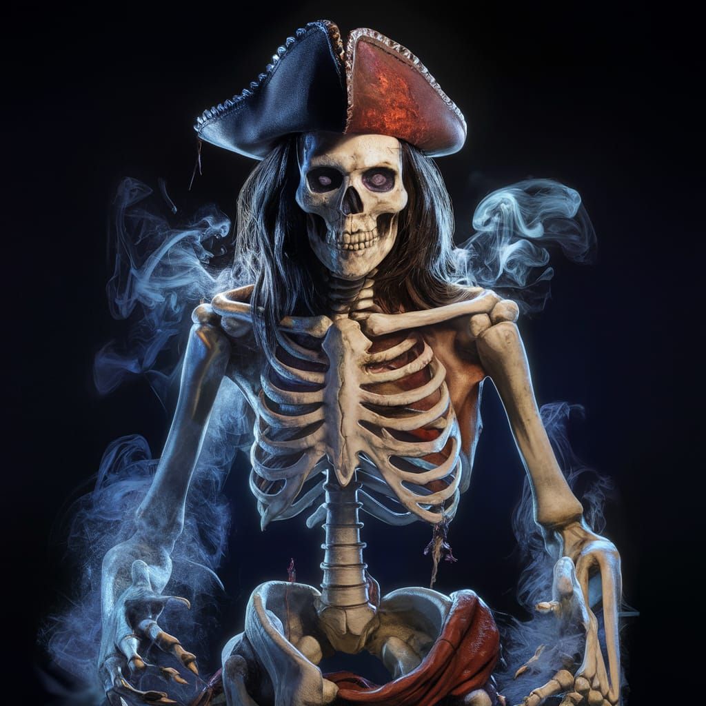 Mysterious Zombie Pirate Masterpiece in Impressionist Style