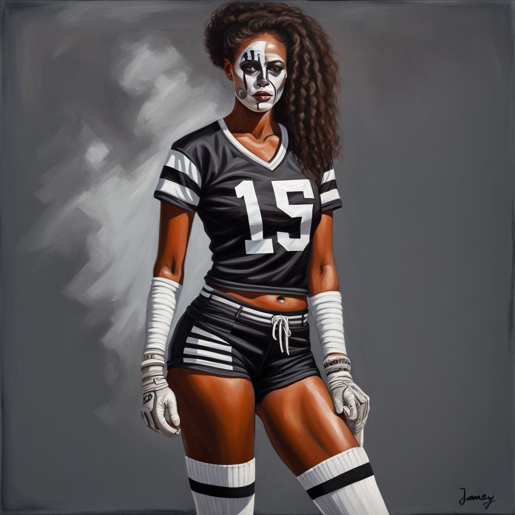 Raiders Fan: An Oil Painting