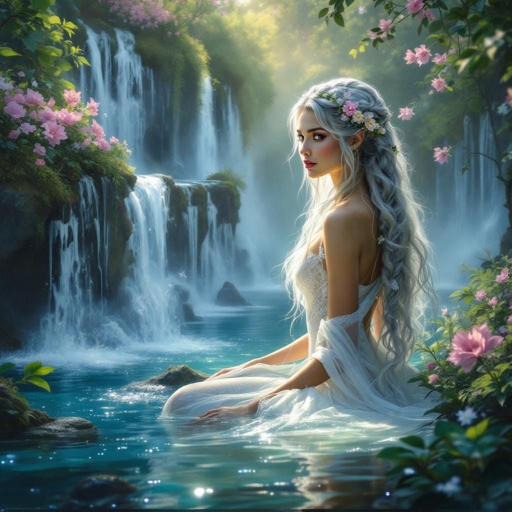 Enchanted Elven Sanctuary with Ethereal Maiden