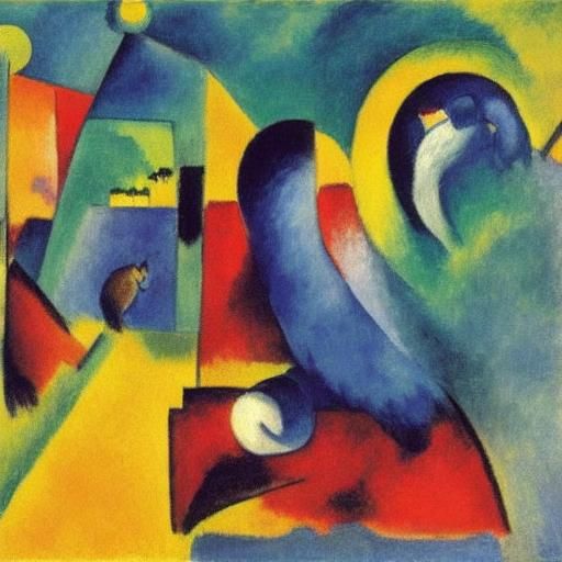 Fluorescent Cat: An Expressionist Glowing Feline