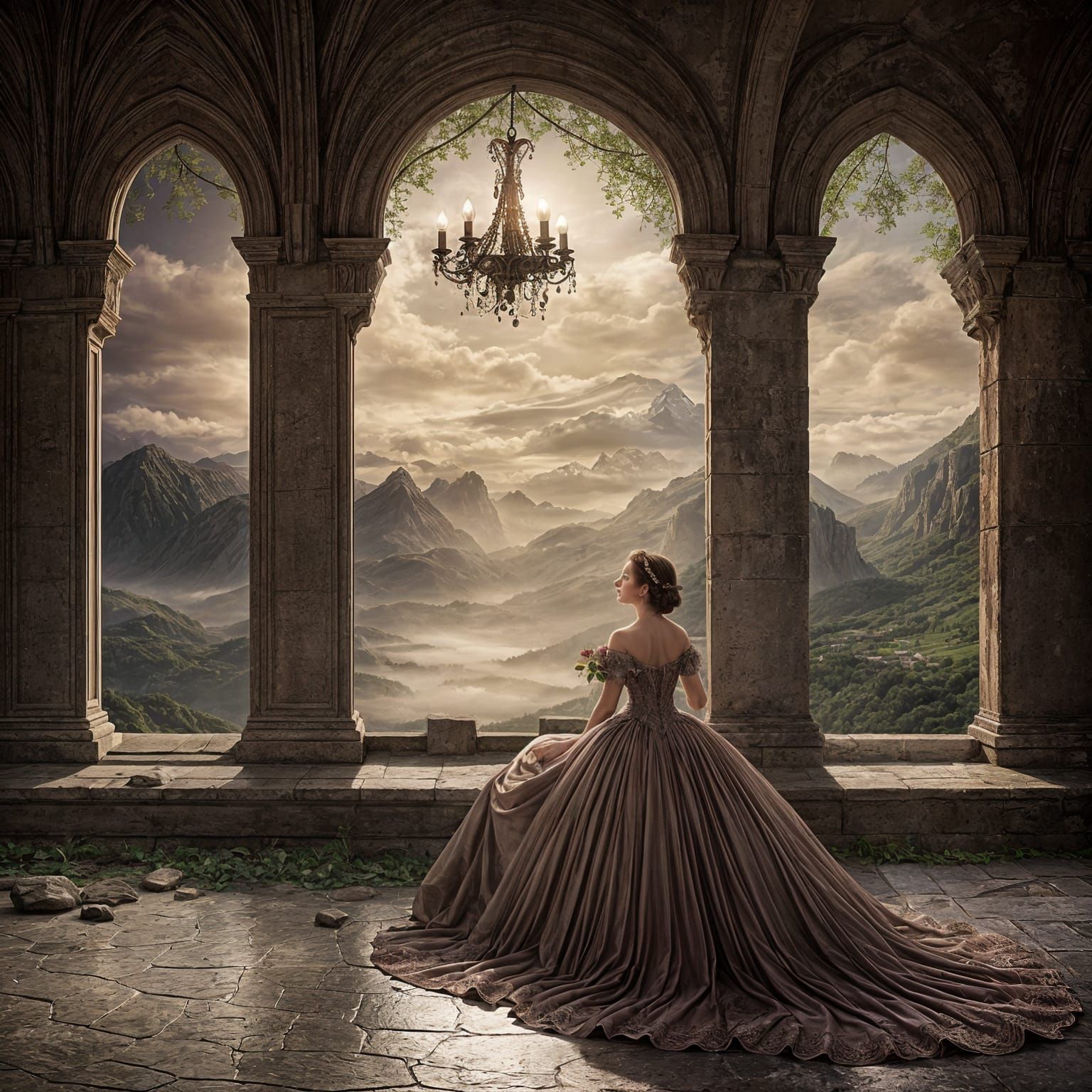 Romantic Landscape Matte Painting