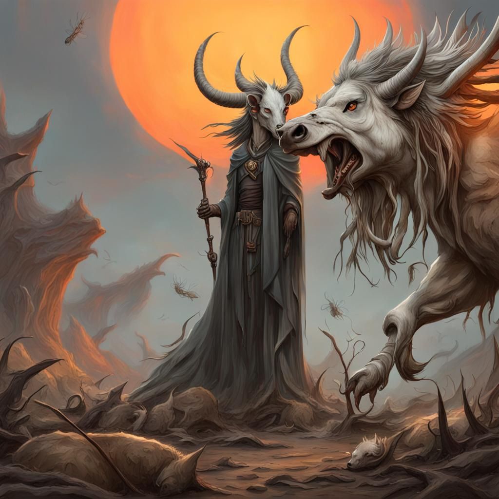 Dystopian Soldier in Glitching Cyberpunk Landscape