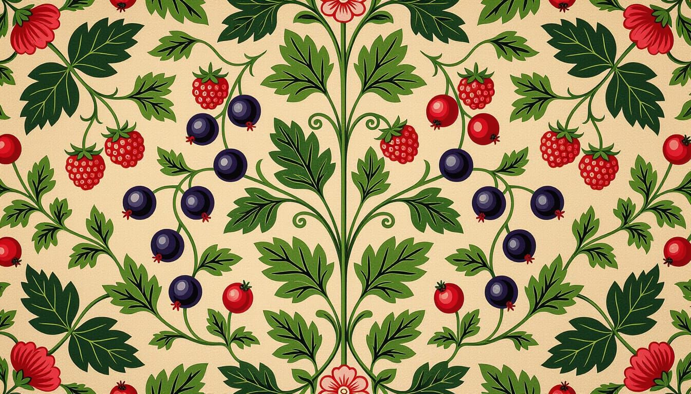 Floral Tapestry in the Style of William Morris