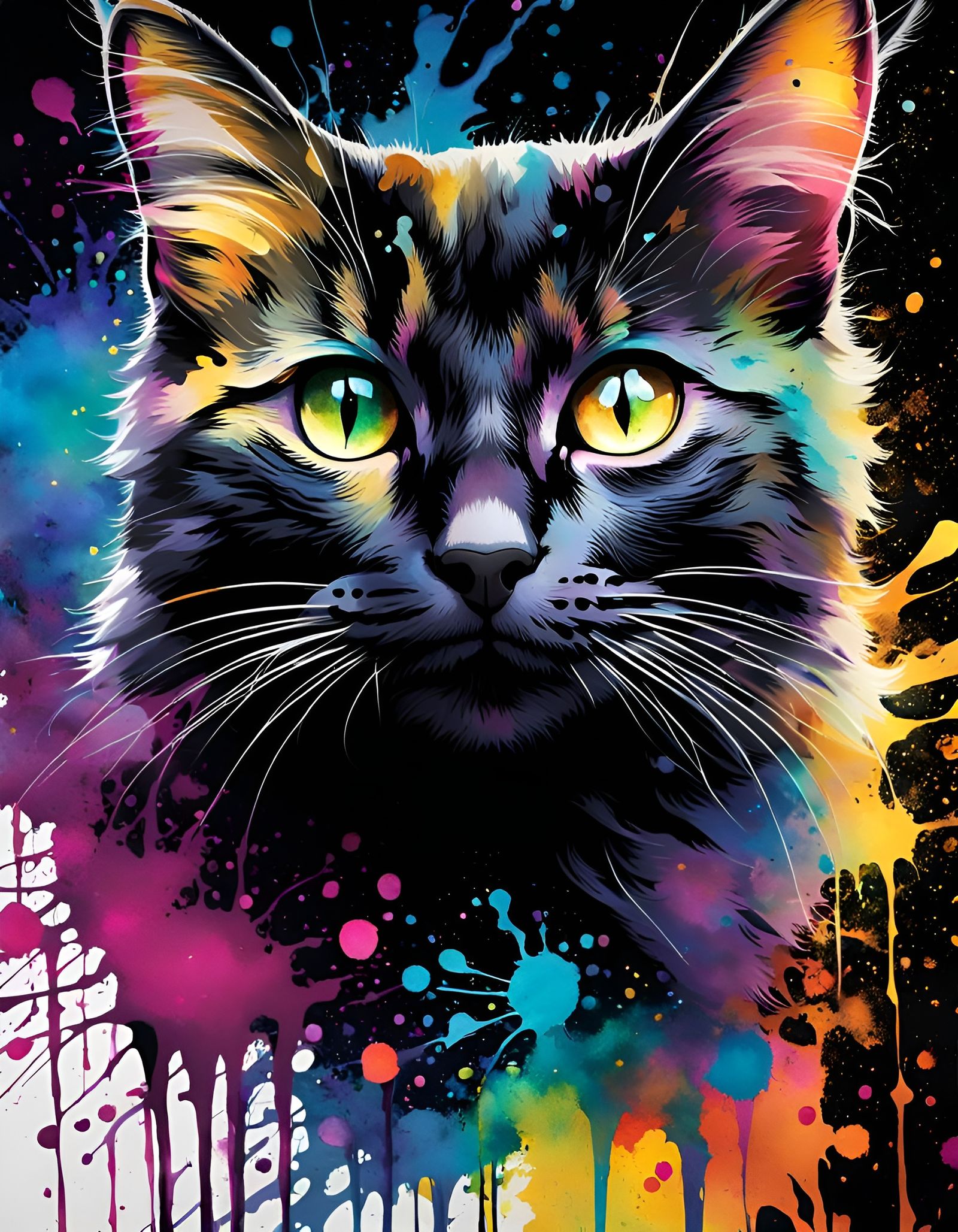 Poppet - Ink Splatter Art