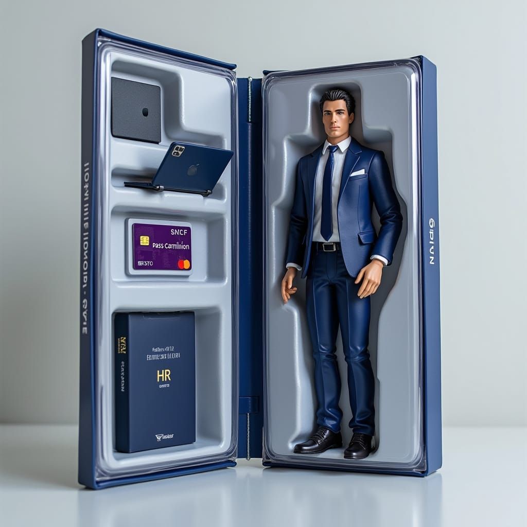 High-End Corporate Action Figure in Transparent Packaging