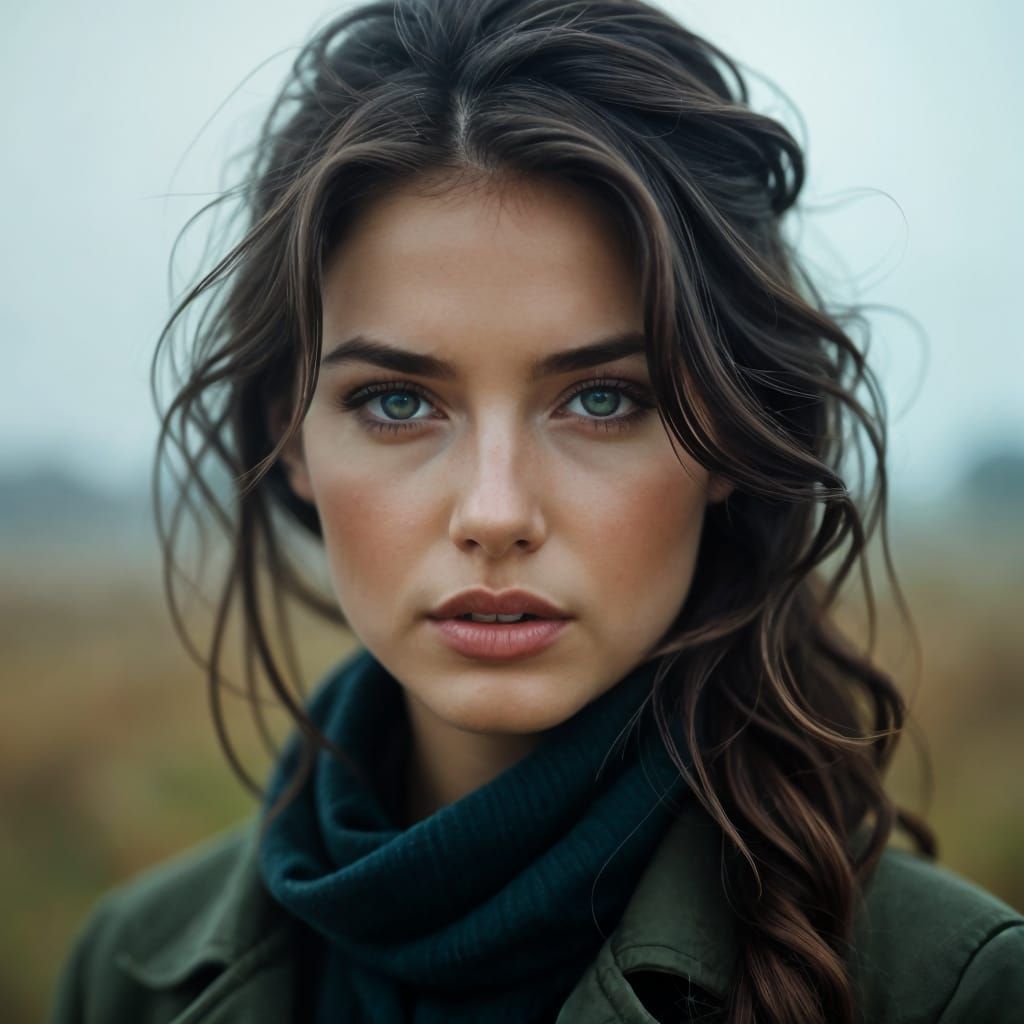 Dramatic Double Exposure Portrait in Vintage Style