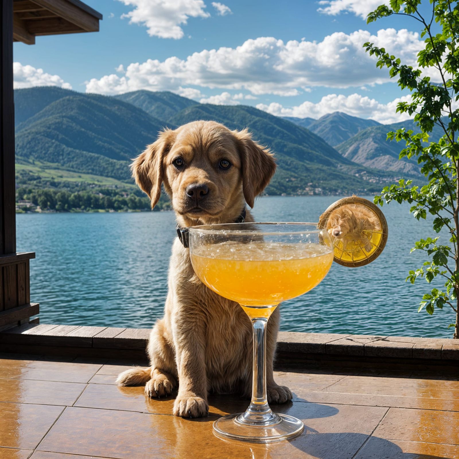 Puppy Paradise: Okanagan Magic in a Glass