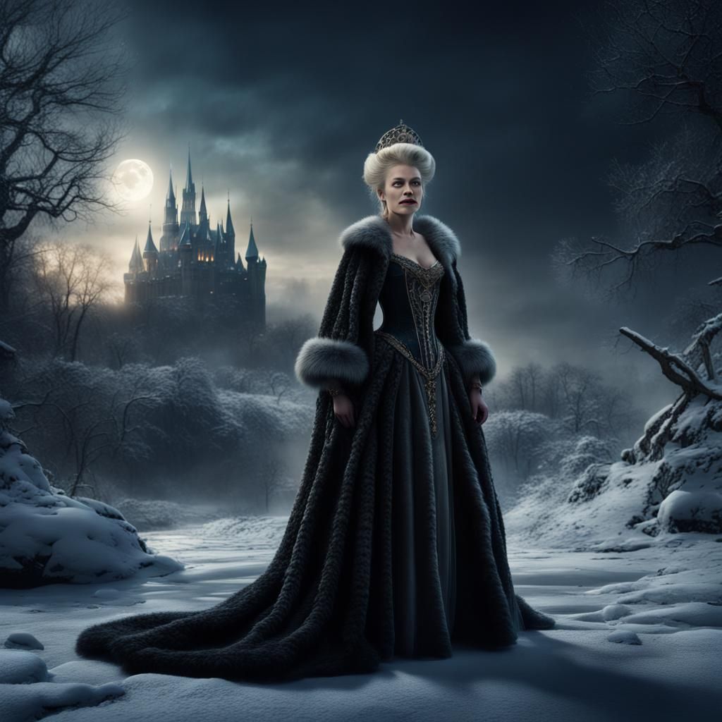 Dark Fairytale Tyrant Queen Cinderella in Moonlight