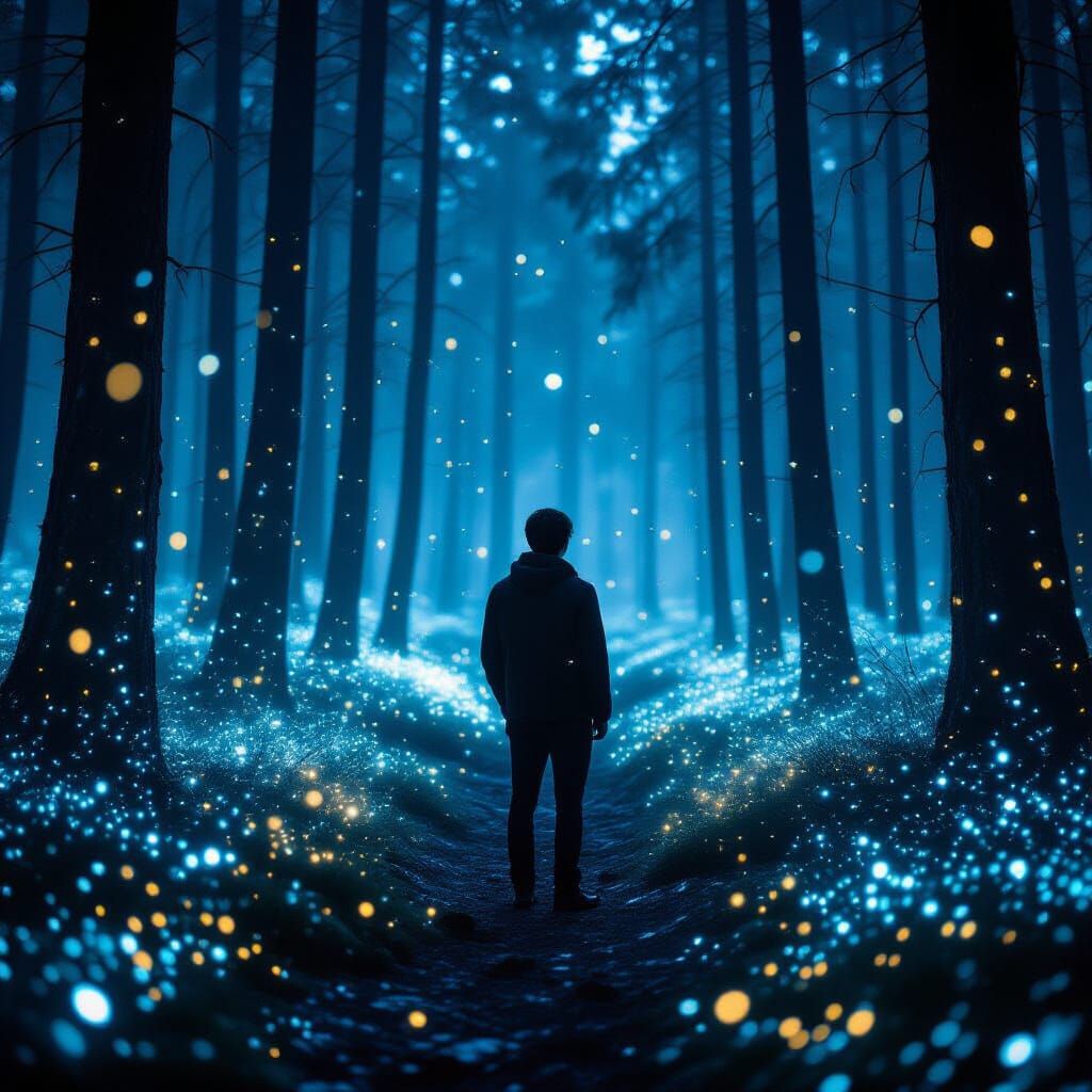 Bioluminescent Forest: A Moment of Quiet Wonder