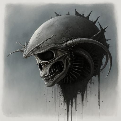 Terrifying Alien Creature Inspired by Gammell's Style