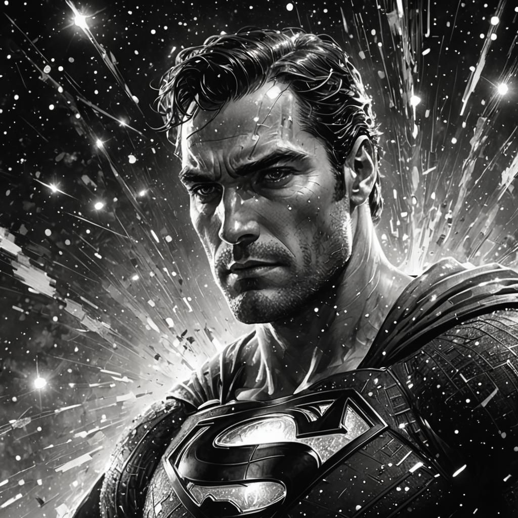 Magical Superman in Night Sky, Macro Photo