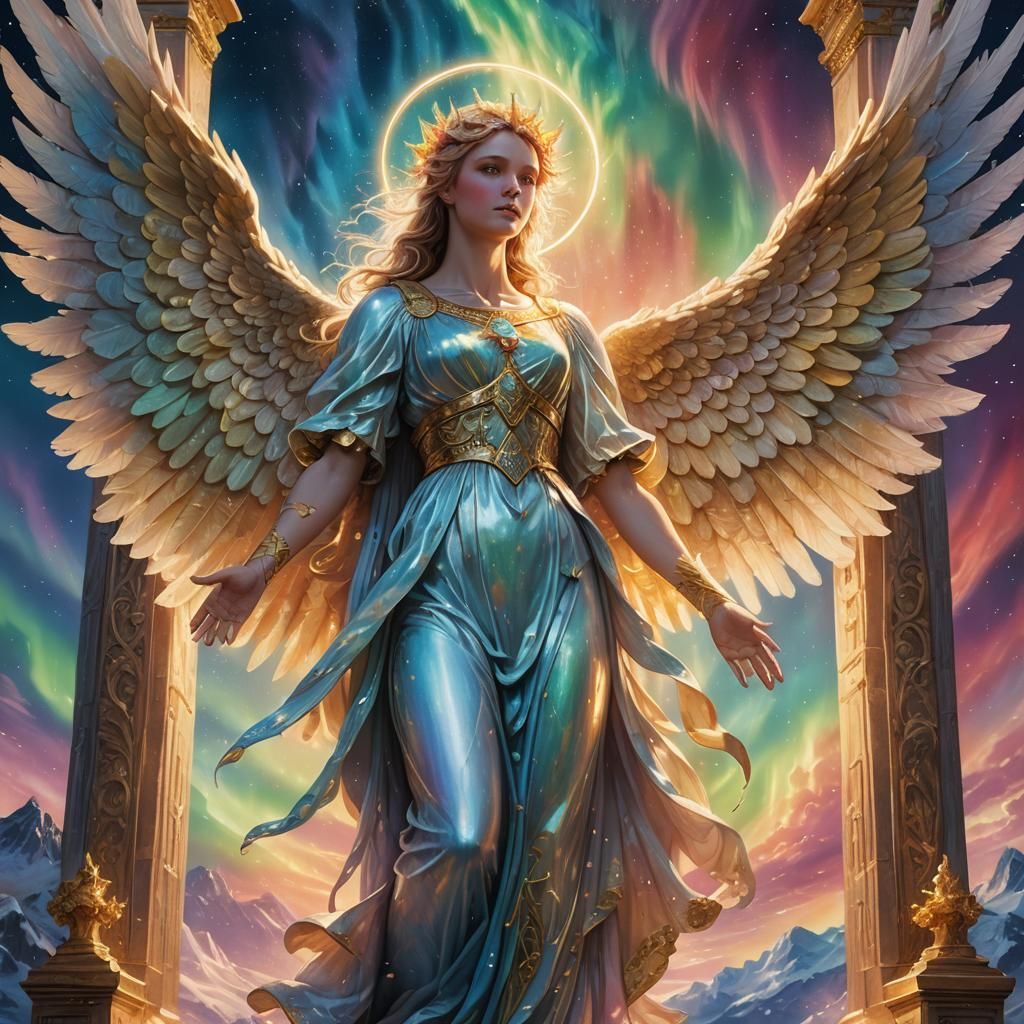 Heavenly Angel at the Gates of Heaven