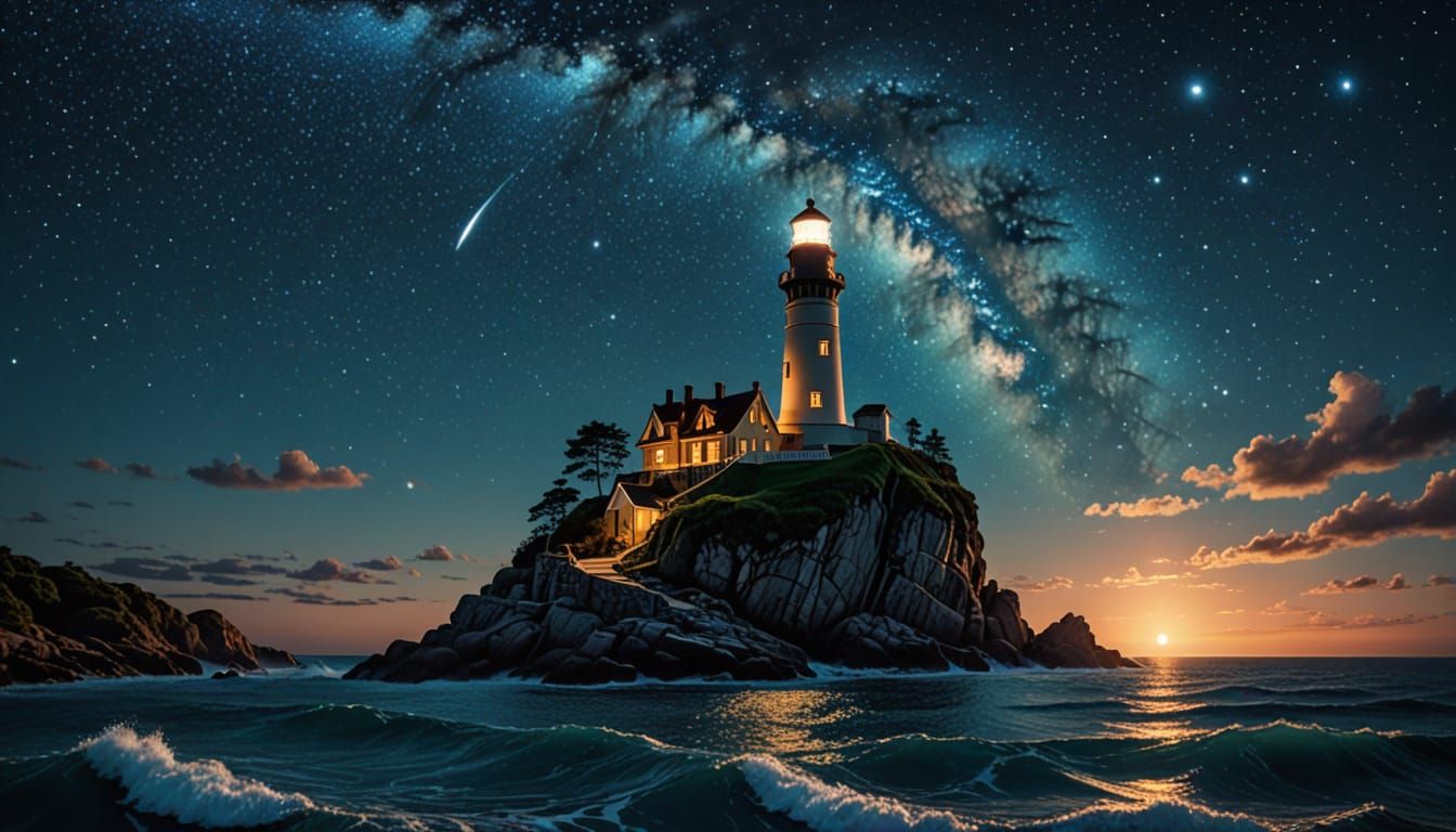 Cosmic Lighthouse in Giant Hands