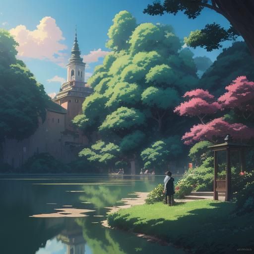 Granada: Studio Ghibli and Shinkai Anime Key Visual