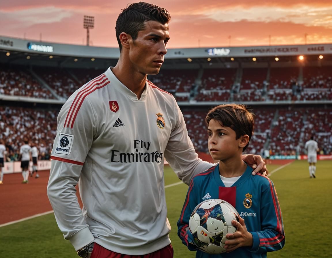 Ronaldo and Son at Sunset: Professional Portrait
