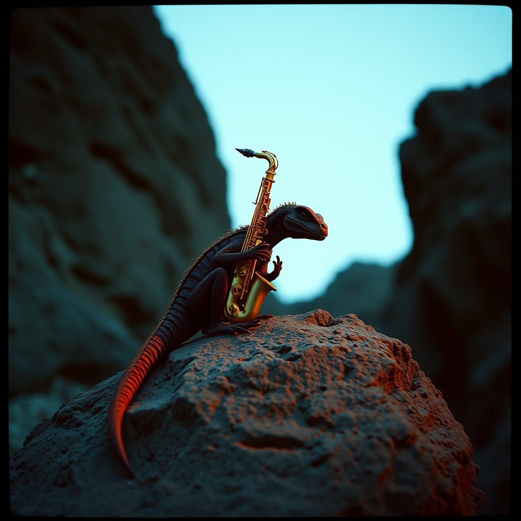 Ethereal Axolotl in Cinematic Film Still