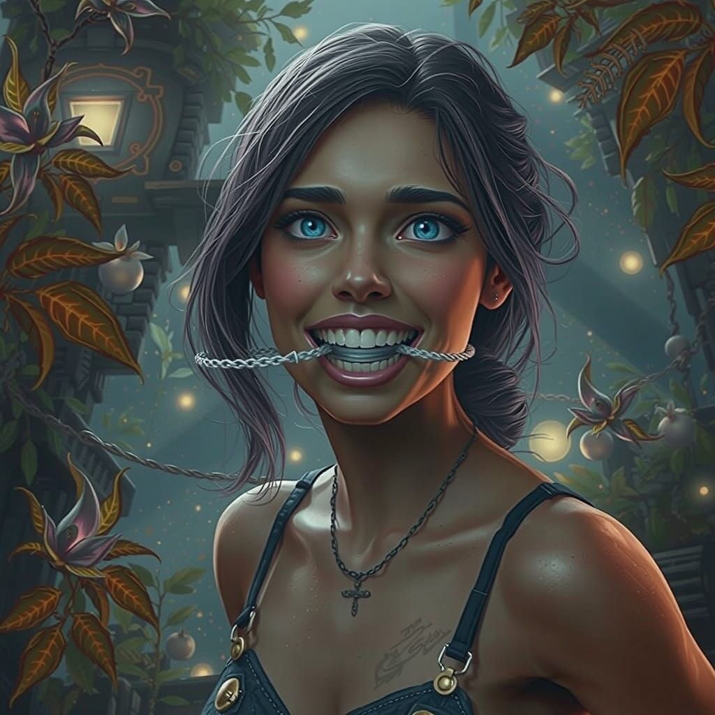 Muted Protagonist Caught in a Gag of Iron