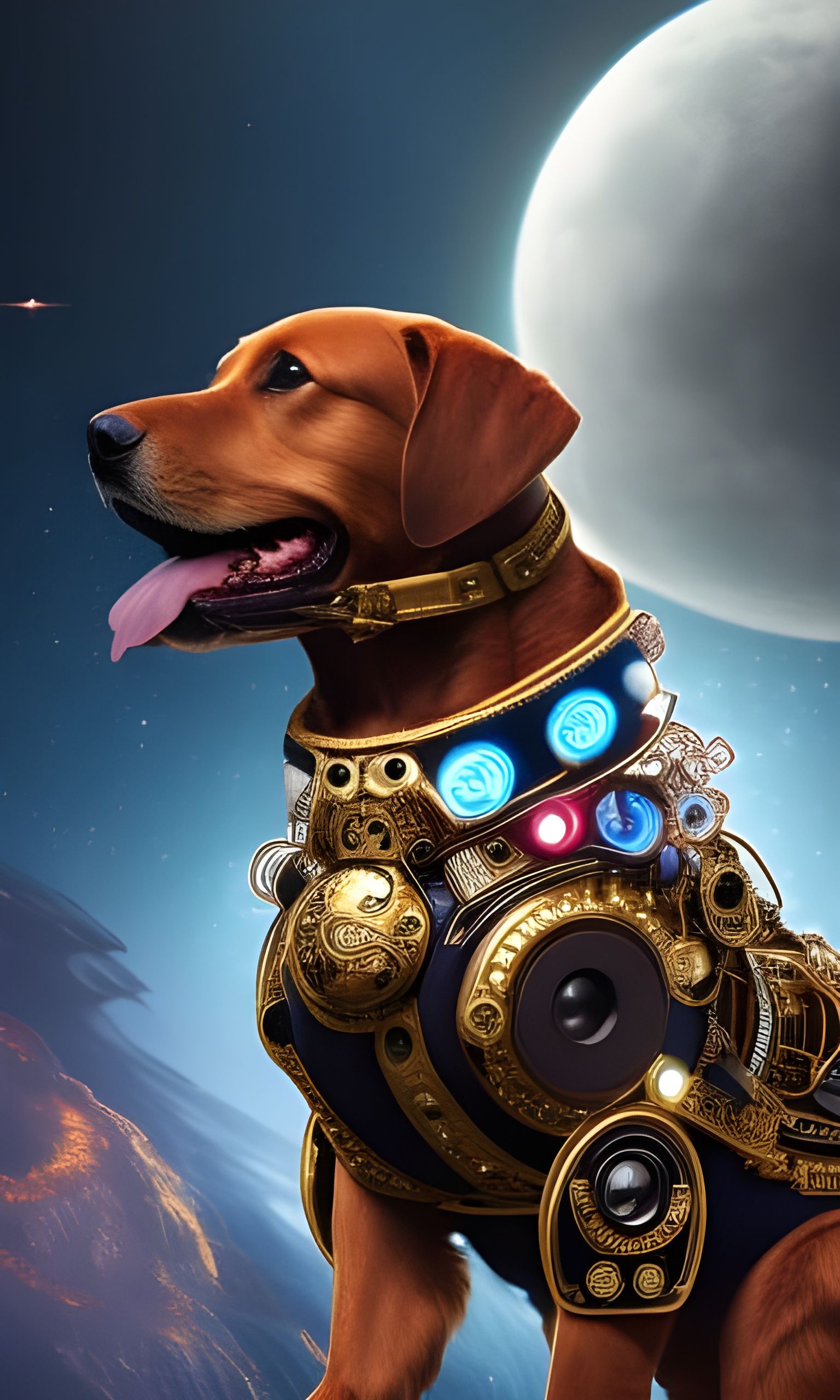 Space Homestead 2123 ~ Cyborg Dog - #cy720D.v7