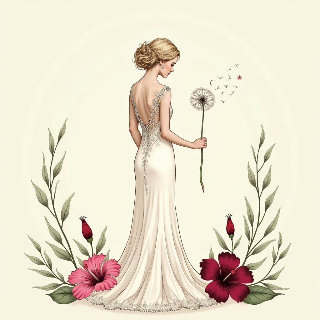 Ethereal Boho Bride in Delicate Floral Setting