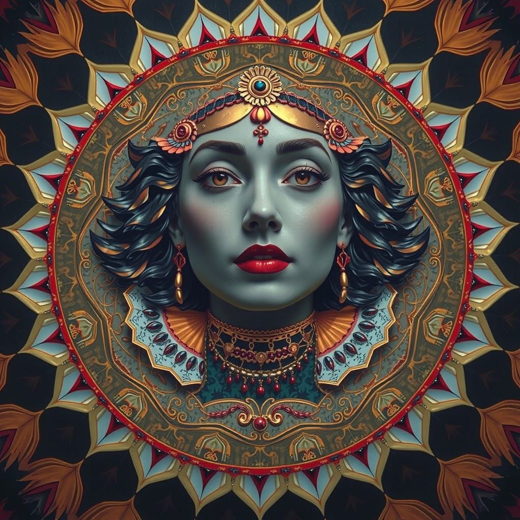 Vibrant Geometric Hallucinations in Photorealistic Style