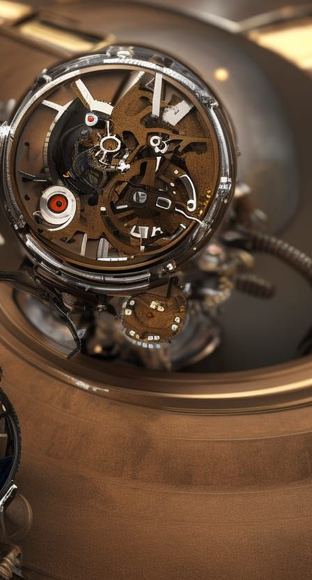 Clockwork Mouse in Clockpunk Sci-Fi Scene